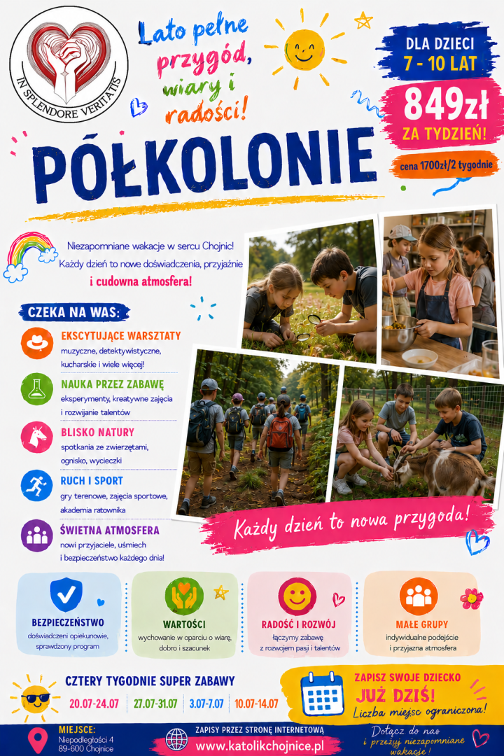 Plakat Półkolonie 2026 Plakat Półkolonie 2026